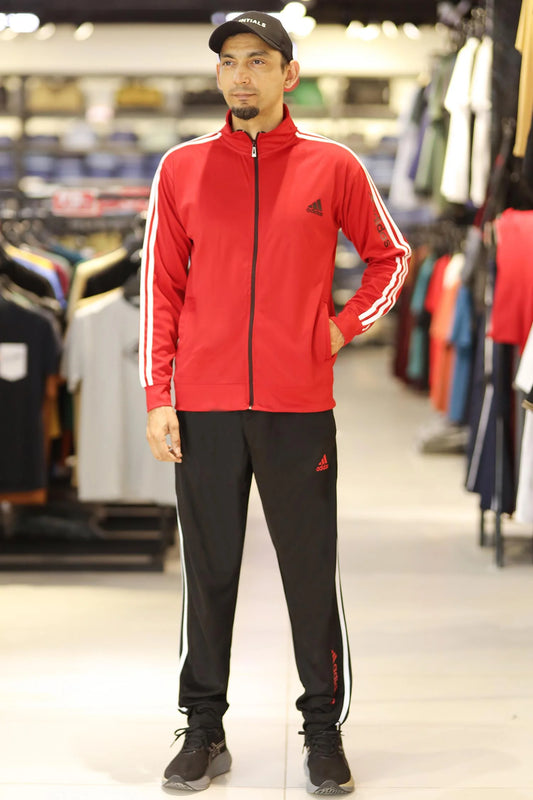 Adds 3 Stripes Signature Mock Neck Zipper Tracksuit
